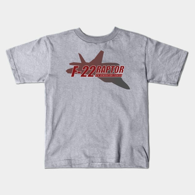 F-22 Raptor Kids T-Shirt by TCP